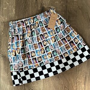 Disney Blue and White Bubble Mini Skirt